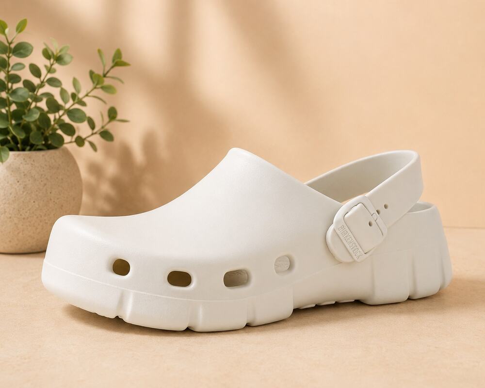NWT  Birkenstock Unisex Birki Flow EVA Clog Eggshell Women 12-12.5 Men 10-10.5 